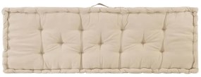 Almofadões p/ sofá de paletes 2 pcs algodão bege