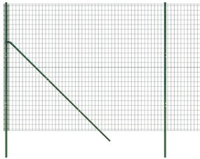 Cerca de malha de arame 1,8x10 m aço galvanizado verde