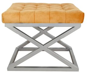 Pouffe Capraz – Silver Orange – 50x42x40 cm