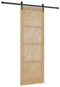 Porta de Correr vidaXL com Conjunto de Hardware 83x232 cm de Madeira S