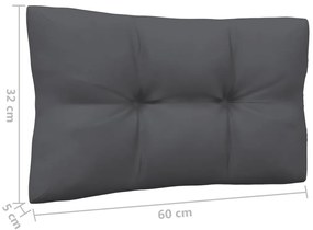 8 pcs conj. lounge de jardim com almofadões antracite pinho