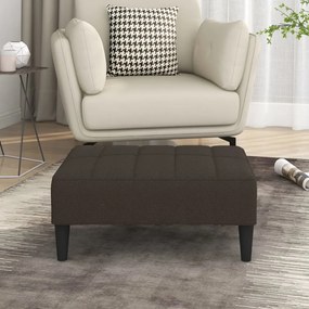 vidaXL Apoio de pés 78x56x32 cm tecido castanho-escuro