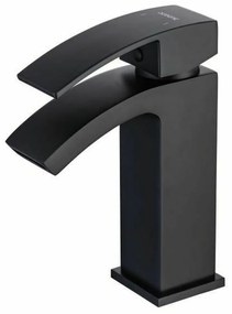 Torneira Monocomando Oceanic Mechanics Cascade Preto mate Latão Liga de Zinco 18 cm