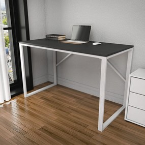 Secretária Layton – Branco Antracite – 120x60x74 cm