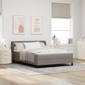 Cama Box com Colchão vidaXL Taupe 160x200 cm Tecido