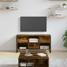 vidaXL Gabinete para TV com gaveta Carvalho Fumê 100 x 36 x 49,5 cm
