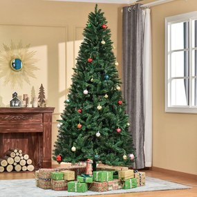 Árvore de Natal artificial de 240 cm, 1499 ramos com agulhas, imitação de Nordmann, muito realista, verde