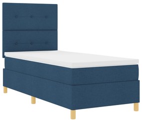 Cama Box Azul com Colchão 100x200 cm Tecido