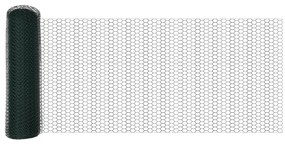 Cerca Hexagonal vidaXL Verde 0,4x25 m Aço