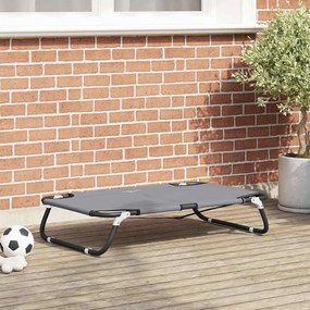 vidaXL Cama para Cachorro Manual Cinzento-claro 80 x 55 x 18 cm Aço