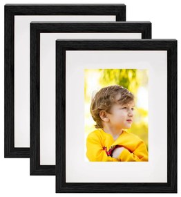vidaXL Molduras 3D 3 pcs 20x25 cm para fotografia de 13x18 cm preto
