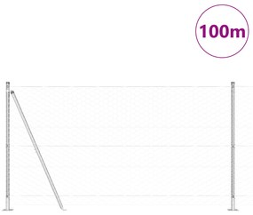 Cerca Hexagonal vidaXL 1,4x100 m Aço Galvanizado