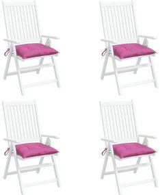 Almofadões de cadeira 4 pcs 50x50x7 cm tecido oxford rosa