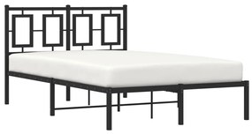 Estrutura de cama com cabeceira 120x200 cm metal preto