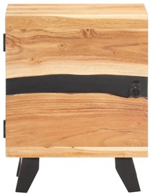Mesa de cabeceira 40x30x51 cm madeira de acácia maciça