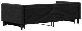 Sofá-cama com gavetão 90x190 cm tecido preto