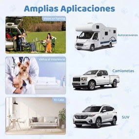 Transportadora de viagem para cães 89 x 69 x 50,5 cm em alumínio para animais de estimação Porta com fechadura Divisória removível À prova de mordidas