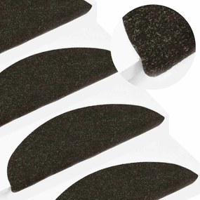 vidaXL Tapetes de escada adesivos 20 pcs 56x17x3 cm antracite