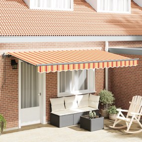 vidaXL Toldo Retrátil Multicolor 400 x 200 cm Poliéster, Alumínio