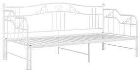 Estrutura sofá-cama de puxar 90x200 cm metal branco