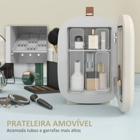Frigorífico Pequeno de Cosméticos 4L 9V/240V para Arrefecer e Aquecer Mini Frigorífico para Beleza 20,3x26,3x28 cm Creme