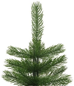 Árvore de Natal artificial fina com suporte PE 210 cm