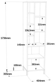 Armário Multiuso VI2 – Branco – 45x173,6x35,5 cm
