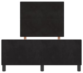 Cama vidaXL Preta 120x190 cm em Veludo