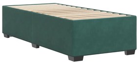 Estrutura de cama sem colchão 90x190 cm veludo verde-escuro