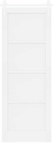 Porta de Correr vidaXL com Conjunto de Hardware Branca 78x211 cm Madei