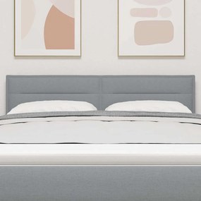 Cabeceira vidaXL Design Linhas Cinza Claro 140 cm Tecido