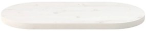 Tampo de mesa oval 70x35x2,5 cm pinho maciço branco