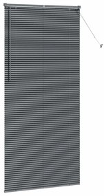 Persiana de Janela Cinzento-escuro 100 x 220 cm Alumínio