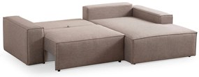 Sofá-Cama de Canto Pırlo – Castanho – 260x78x170 cm