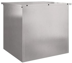 Caixa de Armazenamento Externa - Prateada - 55 x 50,5 x 50 cm - Aço In