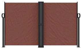Toldo lateral retrátil 140x1000 cm castanho
