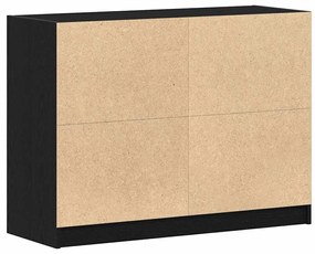 Buffet vidaXL Carvalho Preto 102x37x75,5 cm Madeira Ing.