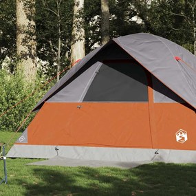 Tenda familiar cúpula para 6 pessoas impermeável laranja