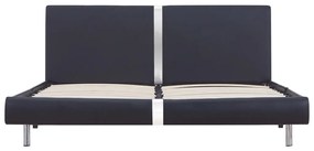 Estrutura de cama 120x200 cm couro artificial preto