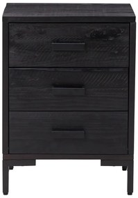 Mesas de cabeceira 2 pcs 40x30x55 cm madeira pinho maciça preto