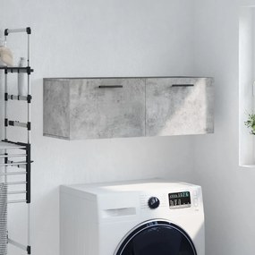 vidaXL Armário parede 100x36,5x35cm derivados de madeira cinza cimento