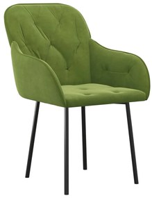 Cadeiras de jantar 2 pcs veludo verde-claro