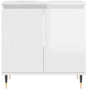 Armário casa banho 58x33x60 cm deriv. madeira branco brilhante