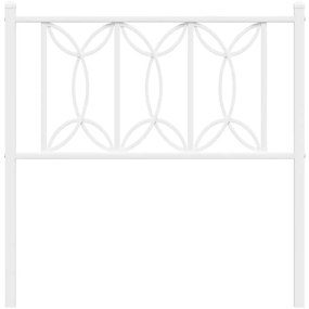 Cabeceira de cama 90 cm metal branco