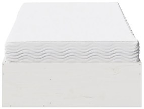 Sofá-cama com colchão 80x200 cm madeira de pinho maciça branco