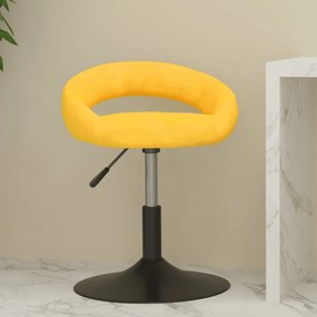vidaXL Banco de bar veludo amarelo mostarda