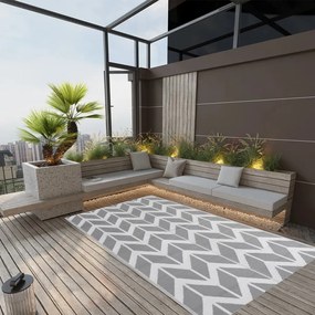 vidaXL Tapete de exterior 160x230 cm ARAKIL PP cinzento