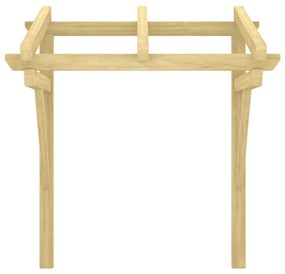 Toldo de porta 100x100x80 cm pinho maciço impregnado