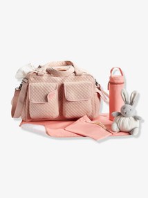 Agora -25%: Saco de mudas com vários bolsos Journée da VERTBAUDET rosa claro