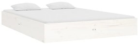 Estrutura cama pequena casal 120x190 cm pinho maciço branco